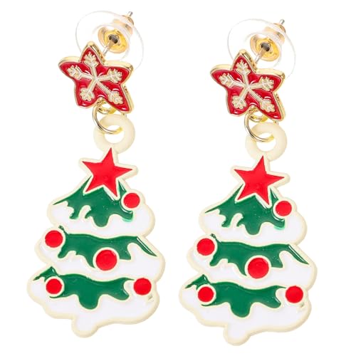 Beavorty Weihnachtsohrringe Damen Weihnachtsbaum Design Kreative Christbaum Schmuckstücke für Frauen für Festlichkeiten und Tägliche Outfits Weihnachtsbaum Ohrringe von Beavorty