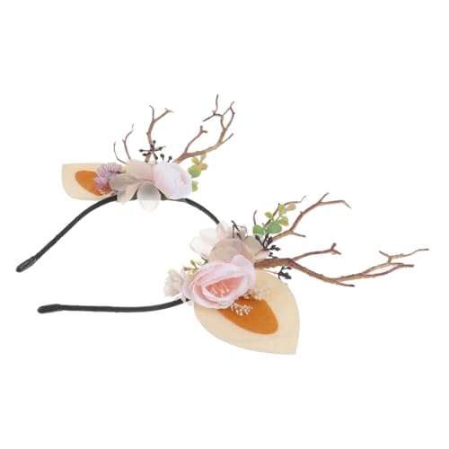 Beavorty Weihnachts-haarreif Mit Geweih-design Für Damen Antler Kopfband Eleganter Haarschmuck Für Festliche Anlässe Und Kostümpartys von Beavorty