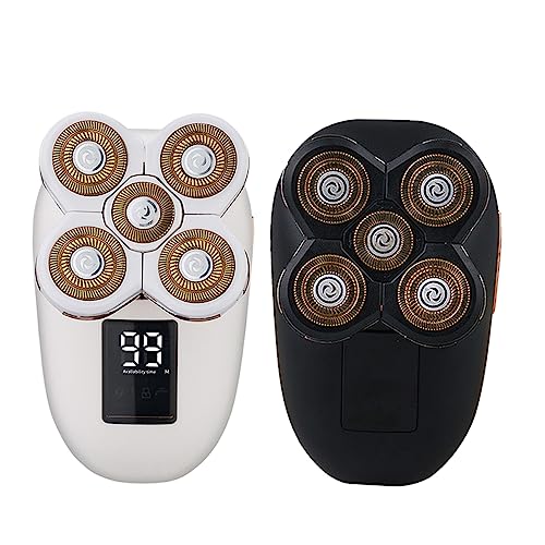 Beavorty Elektrorasierer Rasierapparat Haarschneider mit LCD Digitalanzeige Wiederaufladbar Trimmer für Herren Haarschneidewerkzeug Lademodus Weiß von Beavorty