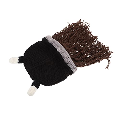 Beavorty Wikingerhelm Mit Kurzbart Ochsenhornhut Cosplay-hut-requisiten Ritterhelm Für Halloween Und Winterdekoration von Beavorty