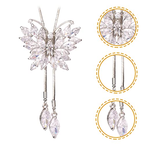 Beavorty Zirkonia Schmetterling Pulloverkette Damen Lange Halskette Modisch Verstellbar Schmuck für Alltag und Besondere Anlässe Beavorty Zirkonia Schmetterling Pulloverkette Damen Lange Halskette Modisch Verstellbar Schmuck für Alltag und Besondere Anlässe von Beavorty