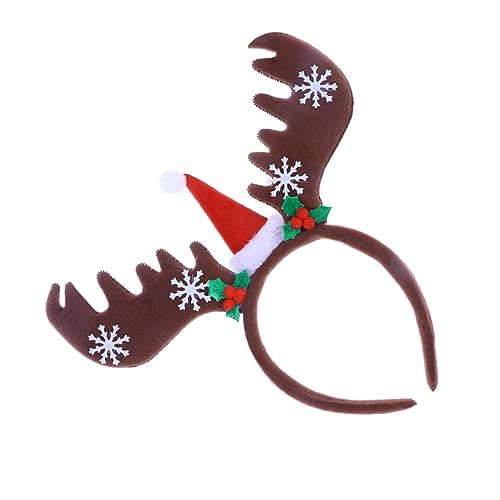 Beavorty braunes geweih stirnband rentier kopfbedeckung weihnachtselch stirnband elchgeweih stirnband weihnachtsgeweih stirnband haarschmuck Mädchen Hirsch Hirsch Damen von Beavorty