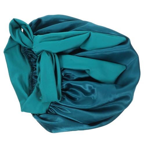 Beavorty breitkrempige Nachtmütze Haarhaube aus Seide seidige Schlafmütze Zöpfe Kappe Nachtschlafmütze Haarhaube zum Schlafen Damen Schlafmütze Haube zum Schlafen mit lockigem Haar Satin von Beavorty