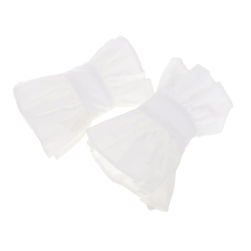 Beavorty gefälschte Ärmel Rüschenmanschette Handärmel aus Spitze böhmische Spitzenmanschetten Handgelenkmanschette mit falschen Ärmeln Polyester Weiß von Beavorty