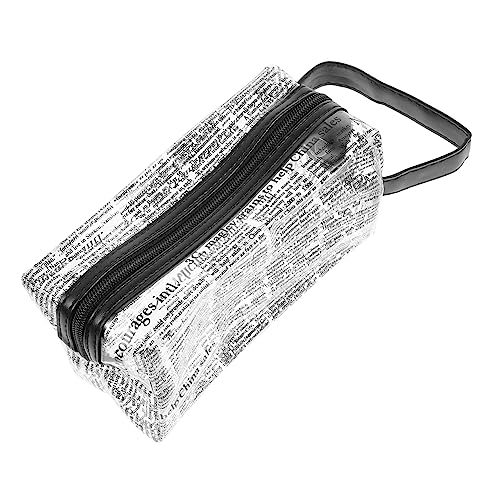 Beavorty tragbare Aufbewahrungstasche Kulturbeutel Taschen großes Reise-Make-up aufbewahrungssack Storage Pockets kosmetiktäschen Wallet Zip Beutel Make -up -Inhaber Makeup Tasche PVC Black von Beavorty