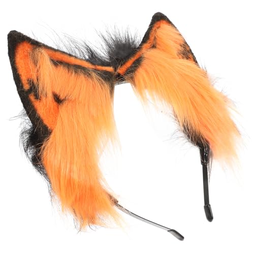 Tierohren Plüsch Kopfschmuck Stirnbänder Haargummis Haarbänder Tierkostüm Stirnband Flauschiges Ohren Stirnband Pferdeschwanzmaske Haarband Hübsches Dekoratives Beavorty von Beavorty