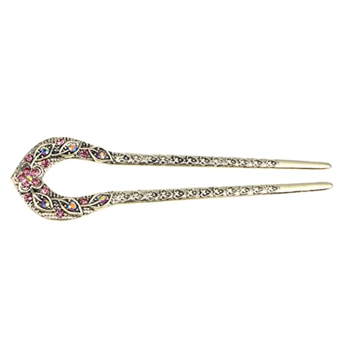 Beavorty Doppelte Haarnadel U-förmig Mit Kristallperlen Chignon-haarreifen Aus Legierung Ohne Spitze Frisuren-zubehör in Violett Für Frauen Und Mädchen von Beavorty