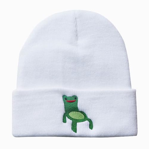 Froggy Chair Bestickte Anime Mütze Warme Strickmützen Winter Beanie Hüte Weiche Wintermützen für Damen und Herren Mehrfarbig, mehrfarbig, One size von BebExi