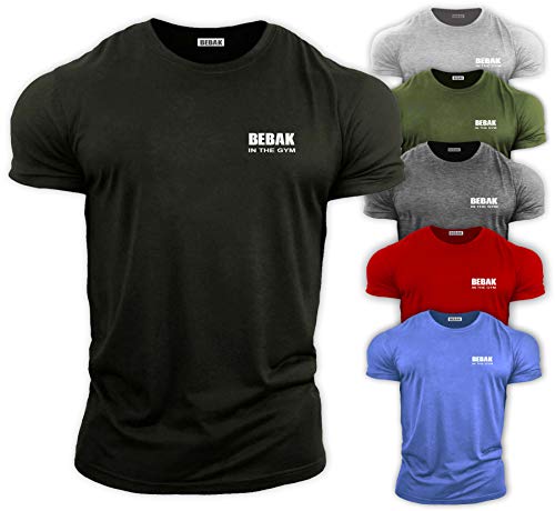 GYM CLOTHES FOR MEN Gym T Shirt Bodybuilding T Shirts Gym Clothes - BEBAK Workout Top Training Tops Arnold Schwarzenegger inspired design T Shirt MMA, jet black, XL von Bebak Active