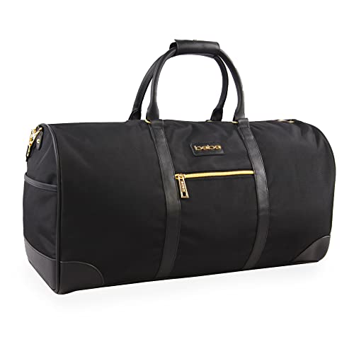 BEBE Whitney Weekend Reisetasche für Damen, schwarz/goldfarben, Whitney Damen Duffel Bag von bebe