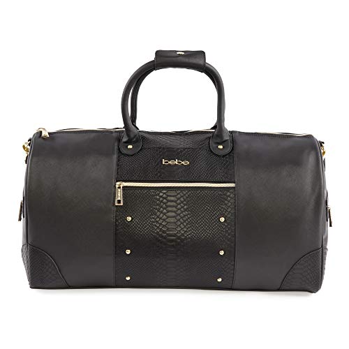 BEBE Ellisa Weekend Reisetasche für Damen, Schwarz/Krokodilhaut (Schwarz) - BE-SD-31-BKCC von bebe