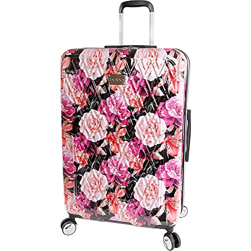 bebe FILA Damen Gepäck Marie 73,7 cm Hardside Check in Spinner, Schwarzer Blumenprint, Einheitsgröße, Gepäckstück Marie 73,7 cm Hardside Check in Spinner von bebe