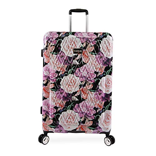 bebe Damen Gepäck Marie 73,7 cm Hardside Check in Spinner, Schwarzer Blumenprint, Einheitsgröße, Gepäckstück Marie 73,7 cm Hardside Check in Spinner von bebe