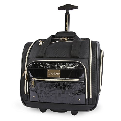Bebe Danielle-Damen-Tragetasche mit Rädern unter dem Sitz, Croc Schwarz, Einheitsgröße, Danielle Tragetasche mit Rädern unter dem Sitz von bebe