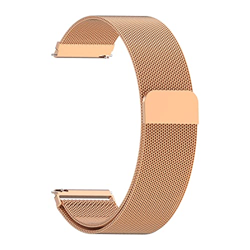 Bebinca Uhrenarmband 20mm aus Metall mit Magnetverschluss（20mm Metallarmband - Roségold） von Bebinca