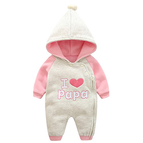 Bebone Baby Kleidung Mädchen Winter Strampler I Love Mama I Love Papa (I Love Papa 2, 18-24Monate/90cm) von Bebone