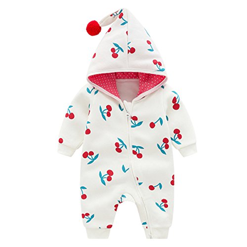 Bebone Baby Mädchen Strampler Herbst Winter Babybekleidung (Weiß, 12-18 Monate/80) von Bebone