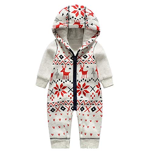 Bebone Baby Weihnachtspullover Jungen Strampler Mädchen Overall (12-18 Monate/80cm, Rentier) von Bebone