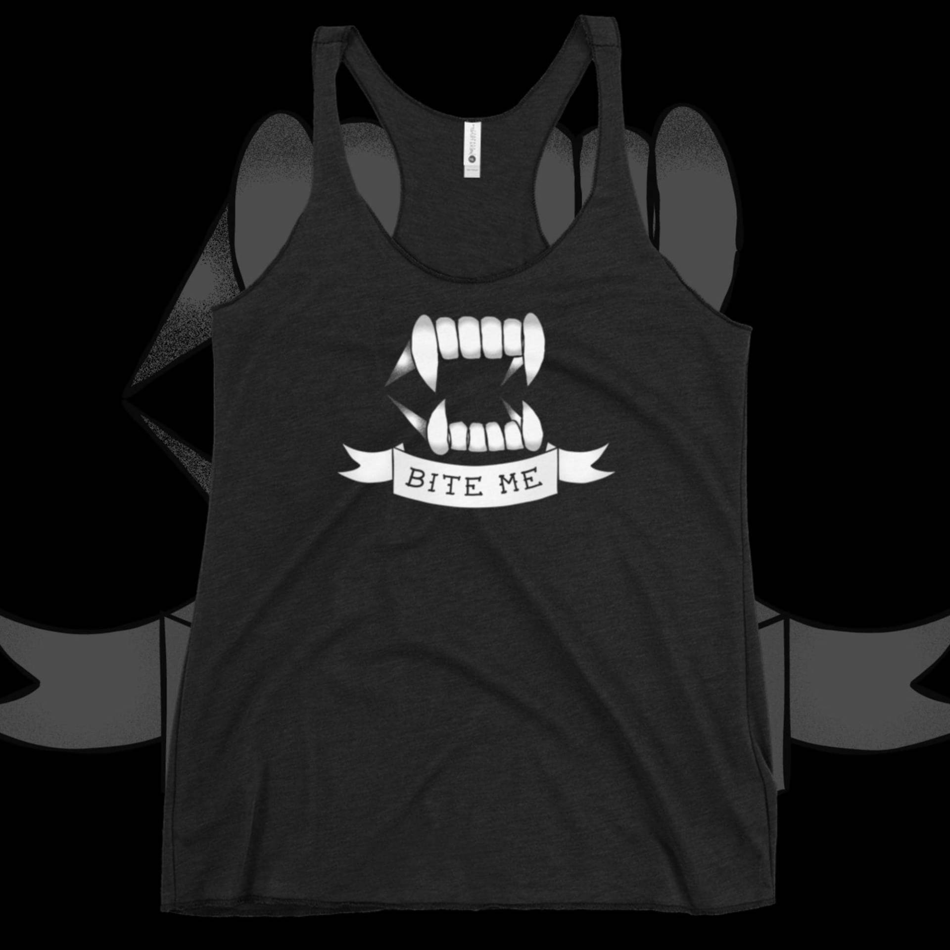 Nu Goth Racerback Tank Vampirzähne Tattoo Blitz | S-xl | Beiß Mich von BecauseSkulls