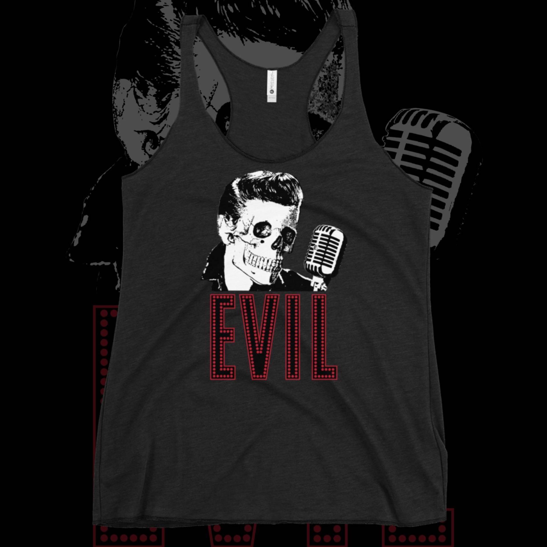 Psychobilly Tank Top Frauen Nu Goth Racerback | Relaxed Fit | Schädelvis von BecauseSkulls