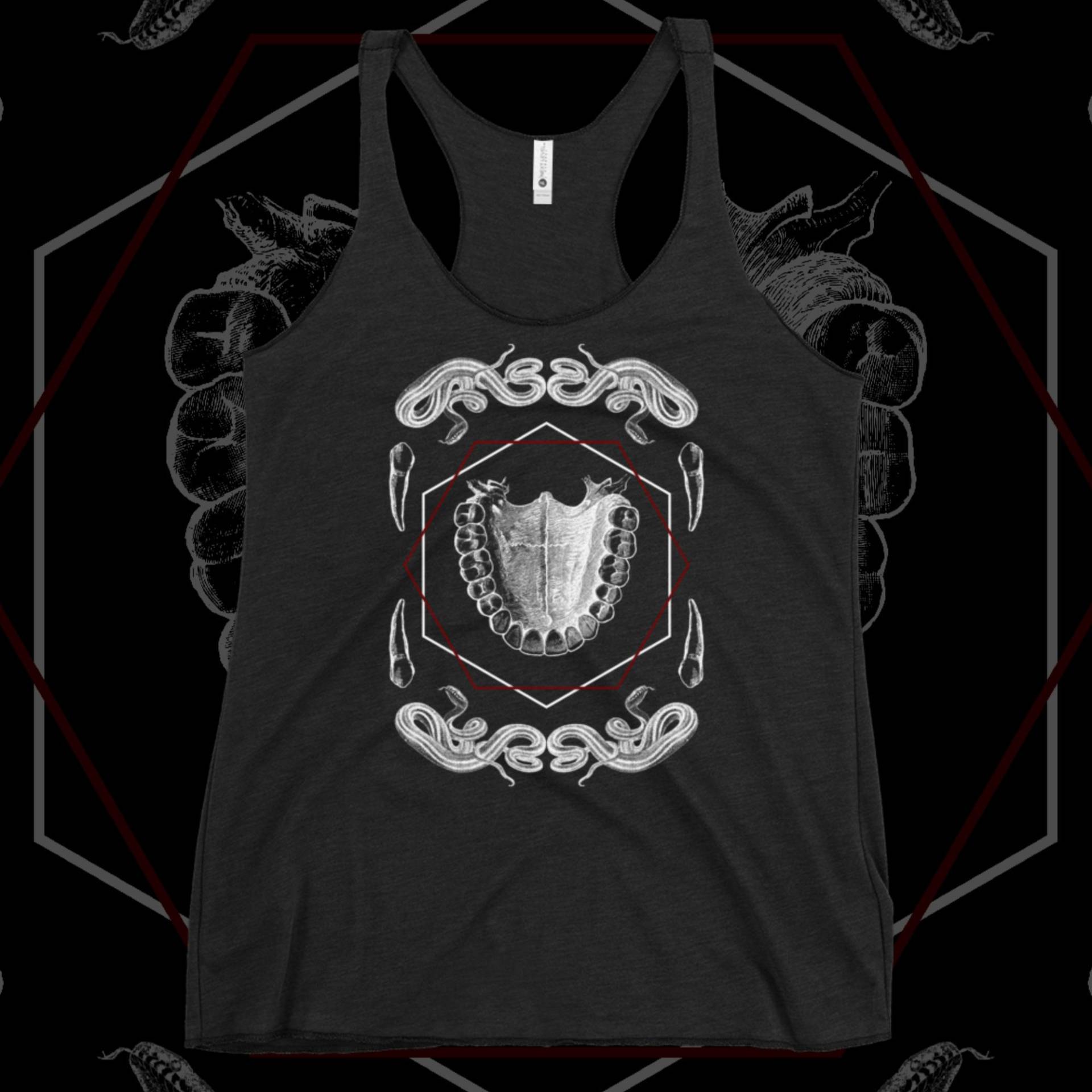 Witchy Tank Top Gothic Wicca Racerback | Relaxed Fit S-xl | Resonanz Ist Zwecklos von BecauseSkulls