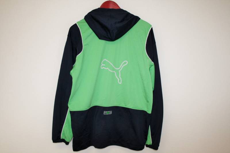 Grüne Puma Jacke Trainer Training Joggen Sport Warm-Up Blau Grüne Track Trainingsanzug Hoodie Kleiner Bis Mittlerer Größe von BecauseVintage