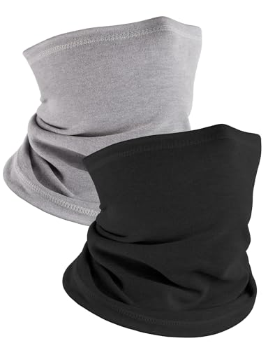 Becellen 2 Stück Multifunktion Schlauchschal, Warmer Winddicht Halswärmer Elastisch Halstuch Weichem Winter Loop Schal für Herren Damen von Becellen