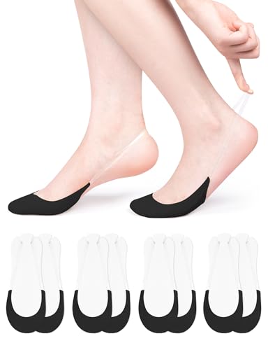 Becellen 4 Paar Füßlinge Damen, No Show Ballerina Socken Atmungsaktiv Halbsocken für Sling Back Heels von Becellen