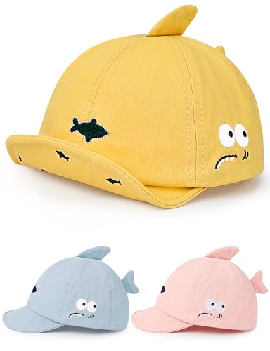 Becellen Baseball Cap Baby, 3-12 Monate Schirmmütze Kleinkind Kappe Weich Baumwolle Sommermütze mit Cartoon Stickerei für Baby Jungen Mädchen von Becellen