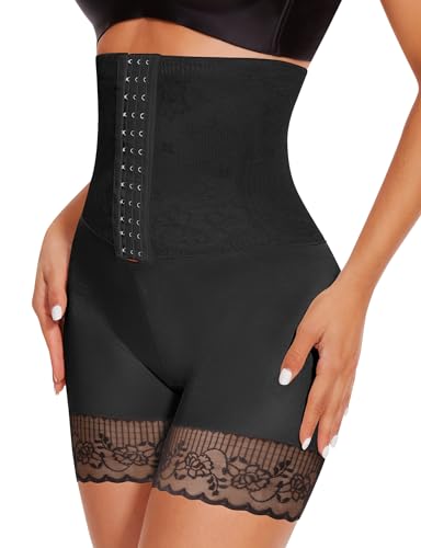 Becellen Miederhose Damen Bauchweg, Bauchkontrolle Miederpants Stark Formend Taillenformer Unterhose Mit Bein Hohe Taille Shapewear mit 3 Reihen Haken von Becellen
