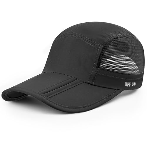 Becellen Sommer Basecap, Faltbar UV-Schutz Kappe Leichte Verstellbare Caps Männer Mesh Baseball Cap Unisex Atmungsaktives Sportkappe for Herren Damen Outdoor von Becellen