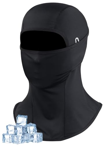 Becellen Sturmhaube Fahrrad, Schwarz UV-Schutz Balaclava Atmungsaktiv Motorrad Gesichtshaube Winddicht Anti-Staub Sturmhauben Sommer Dünn Balaclava für Damen und Herren von Becellen