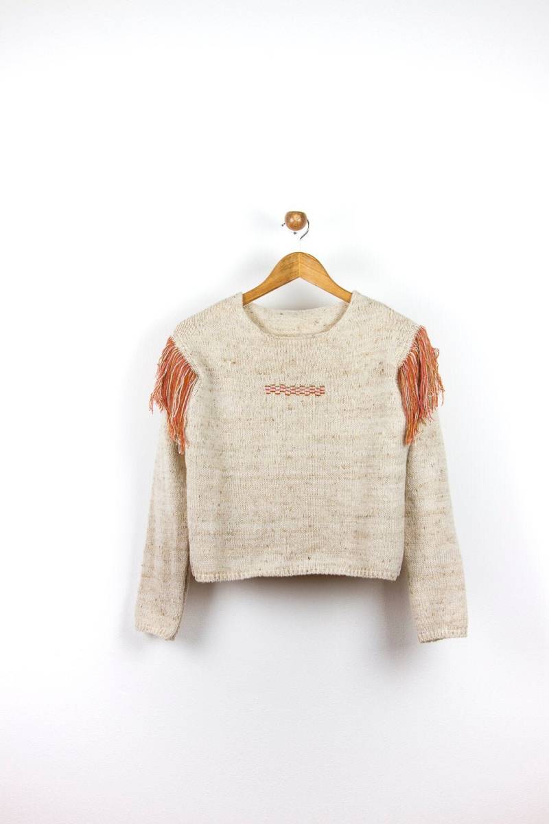 Melange Pullover Mit Frange Melange Pullover Mit Frange von Bechibeba