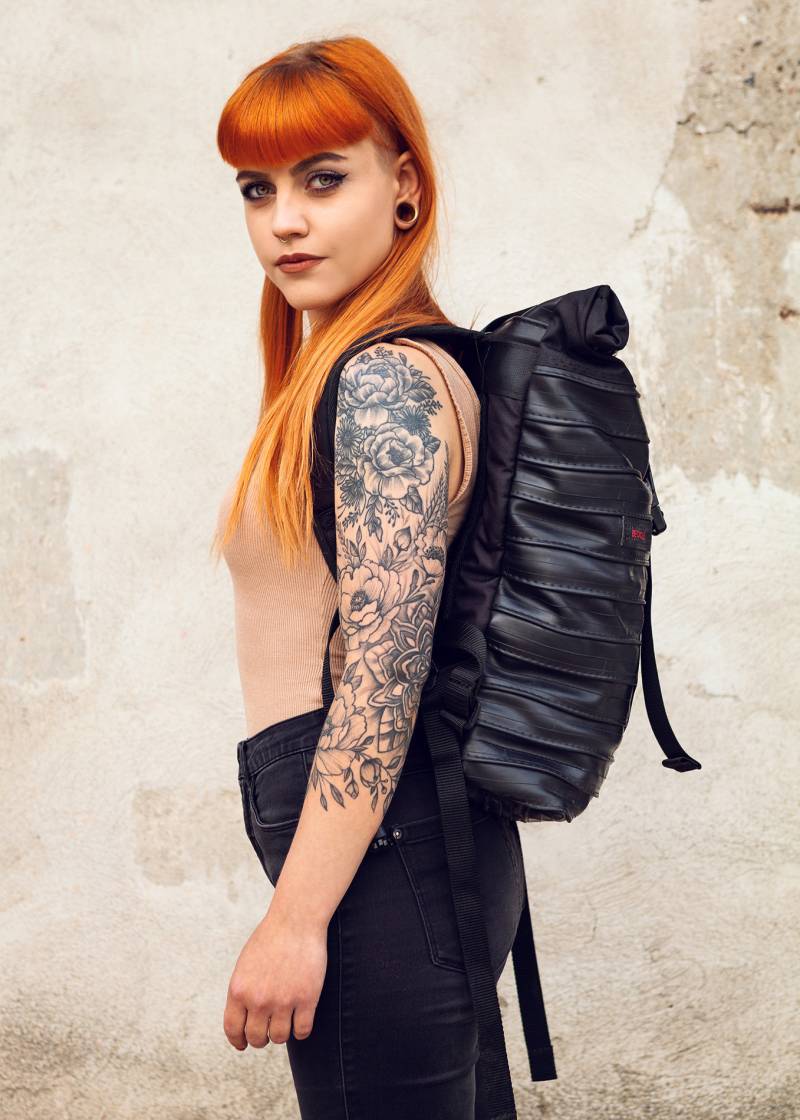 Rucksack Rolltop Aus Reifenschlauch - Fahrradschlauch von Becicle