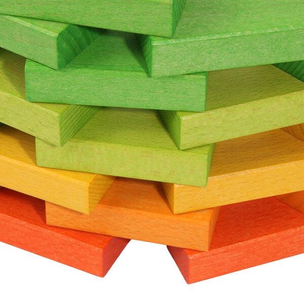 Beck Holzspielzeug Fröbel Bausteine, bunt gebeizt oder natur von Beck Holzspielzeug