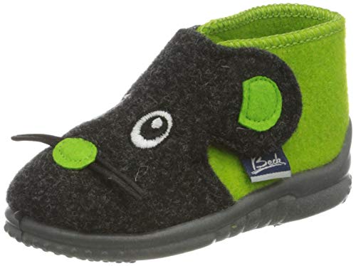 Beck Unisex Kinder Mäuschen Hausschuhe, Grün 09 Apfel, 21 EU von Beck