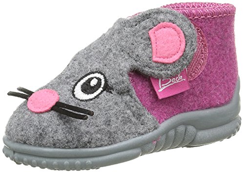 Beck Unisex Kinder muizen Flache Hausschuhe, Pink, 20 EU von Beck