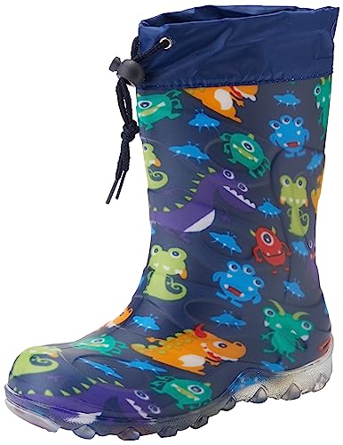 Beck Jungen Blinking Monsters Schneestiefel, Blau, 22 EU von Beck