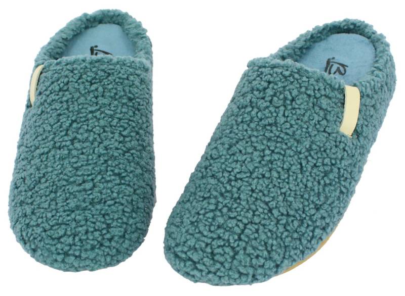 Beck Damen Pantoffel Jule im Teddy-Look Hausschuh von Beck