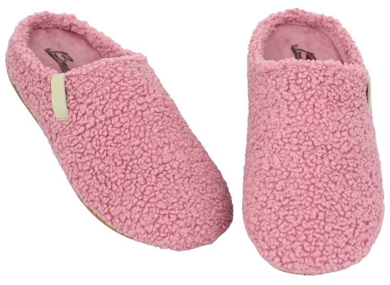 Beck Damen Pantoffel Jule im Teddy-Look Hausschuh von Beck