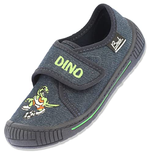 Beck Jungen Dino 656 Hausschuhe, Dunkelblau, 23 EU von Beck