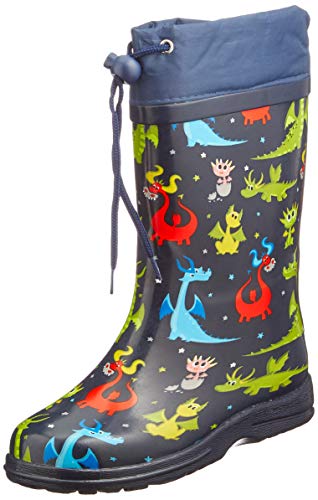 Beck Jungen Drachen Gummistiefel, Blau, 32 EU von Beck