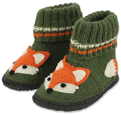 Beck Jungen Hausschuh Fuchs, Grün, 34 EU von Beck