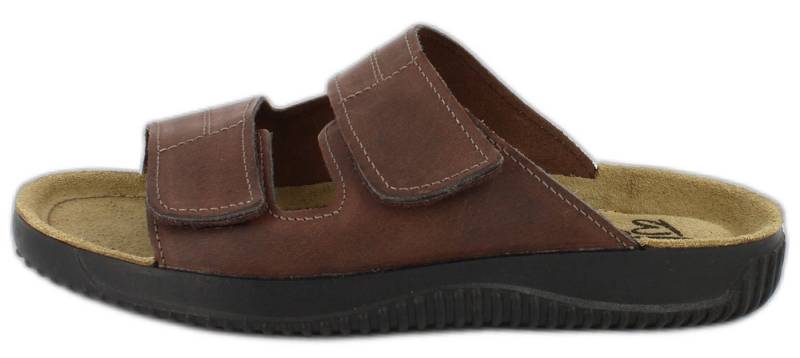 Beck Herren-Pantolette Ben mit Klettverschluß Hausschuh von Beck