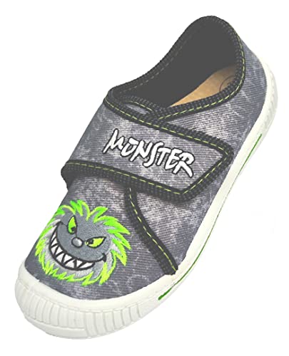 Beck Jungen Monster Hausschuhe, Grau, 32 EU von Beck