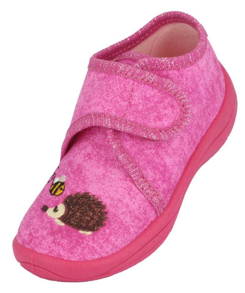 Beck Kleinkind Hausschuhe Igel Hausschuh mit hochwertiger Stickerei und rutschfester Laufsohle von Beck