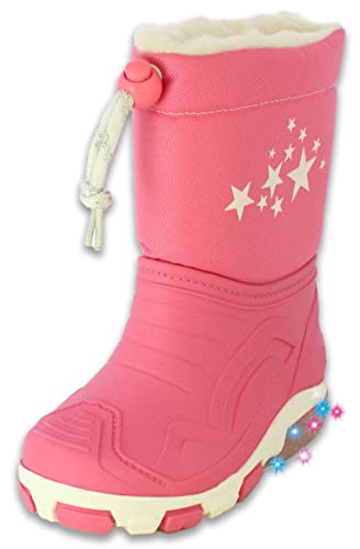 Beck Mädchen Blinking Stars Rain Boot, Pink, 32/33 EU von Beck