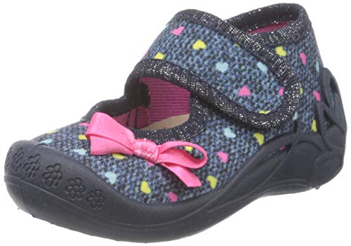 Beck Mädchen Little Loop Hausschuh, Blau, 22 EU von Beck