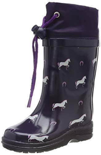 Beck Mädchen Horses Gummistiefel, Violett, 29 EU von Beck