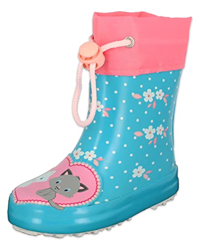 Beck Mädchen Kätzchen Gummistiefel, Türkis, 27 EU Beck Mädchen Kätzchen Gummistiefel, Türkis, 27 EU von Beck